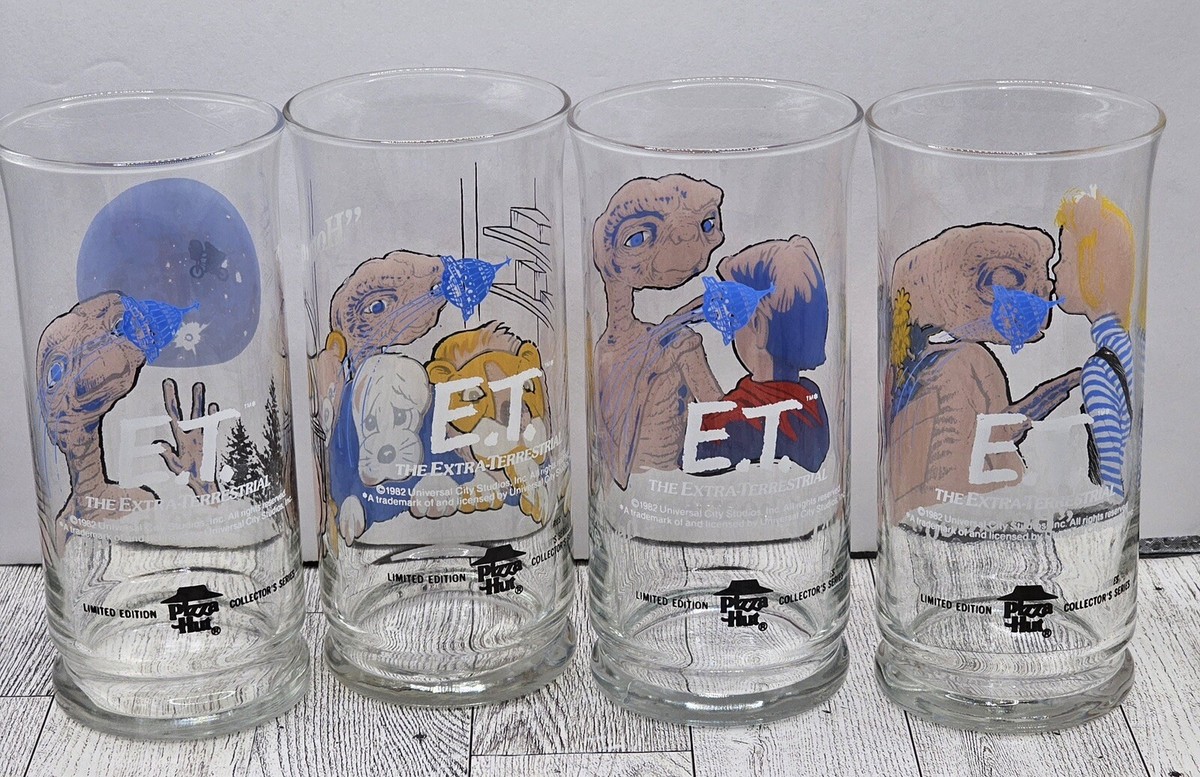 USA ビンテージ 1982年 E.T. ノベルティグラス ピザハット 3個 70's