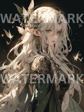 Digital Image Picture Fantasy Anime Fairy Elf Photo Wallpaper Desktop AI Art