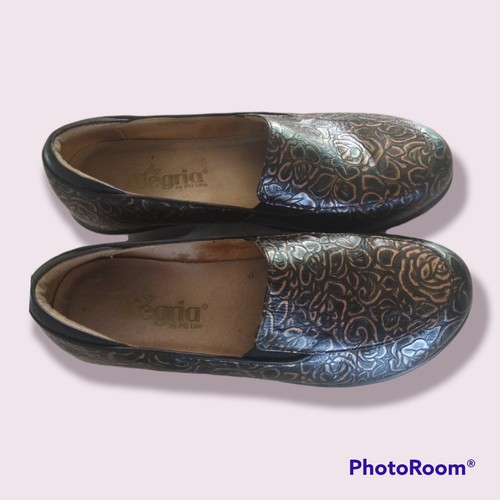 Alegria Emma Bronze Bouquet Slip on Comfort Women Shoes EUR 38 US Size 7.5-8 - Picture 5 of 9