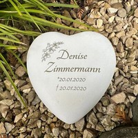 Herz Grabherz Personalisiert Grabschmuck 13Cm Gravur Herzen Andenken Grab N2