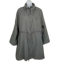 Joy Lab Womens Gray Lightweight Full Zip Long Sleeve Basic Jacket Size Large