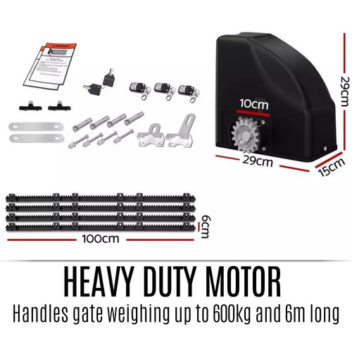 Lockmaster Automatic Sliding Gate Opener 20W 6M Rails 600KG Solar-powered Panel - Picture 4 of 12