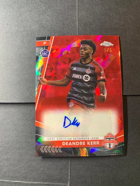 2024 Topps Chrome MLS - Deandre Kerr, Toronto F.C. - Auto Rot /5