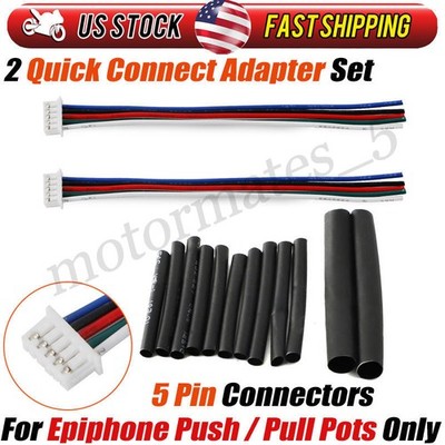 5pin Quick Connect Adapters for Epiphone Push Pull Pot Pickup Connector Pro Wire