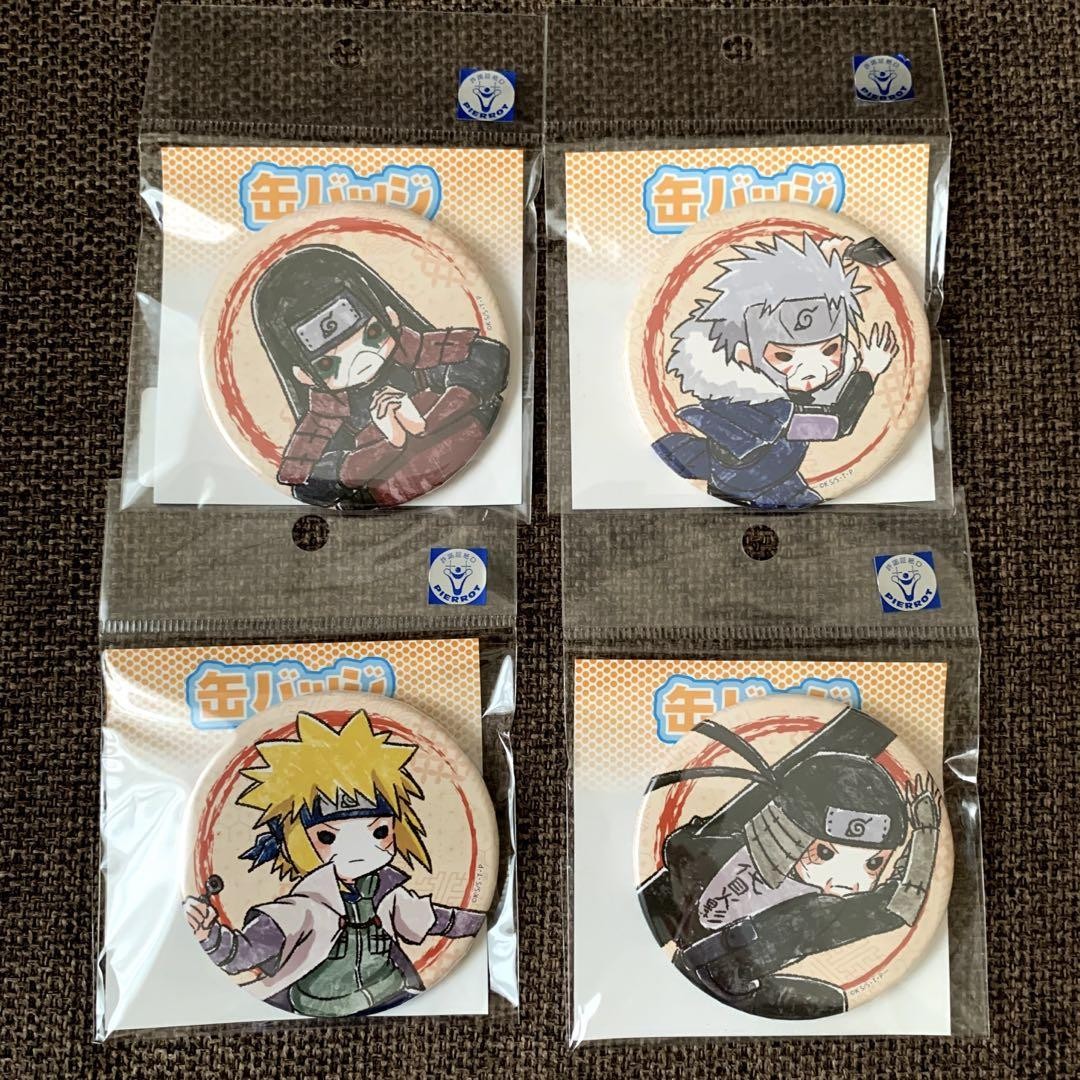 Lote de 4 insignias de NARUTO Hashirama Tobirama Hiruzen Minato Graffiti Anim...