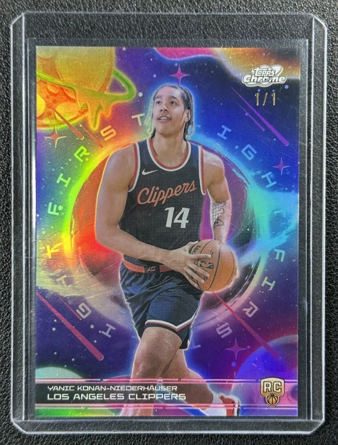 YANIC KONAN-NIEDERHAUSER 2025 TOPPS COSMIC CHROME FIRST LIGHT PINK REF RC 1/1