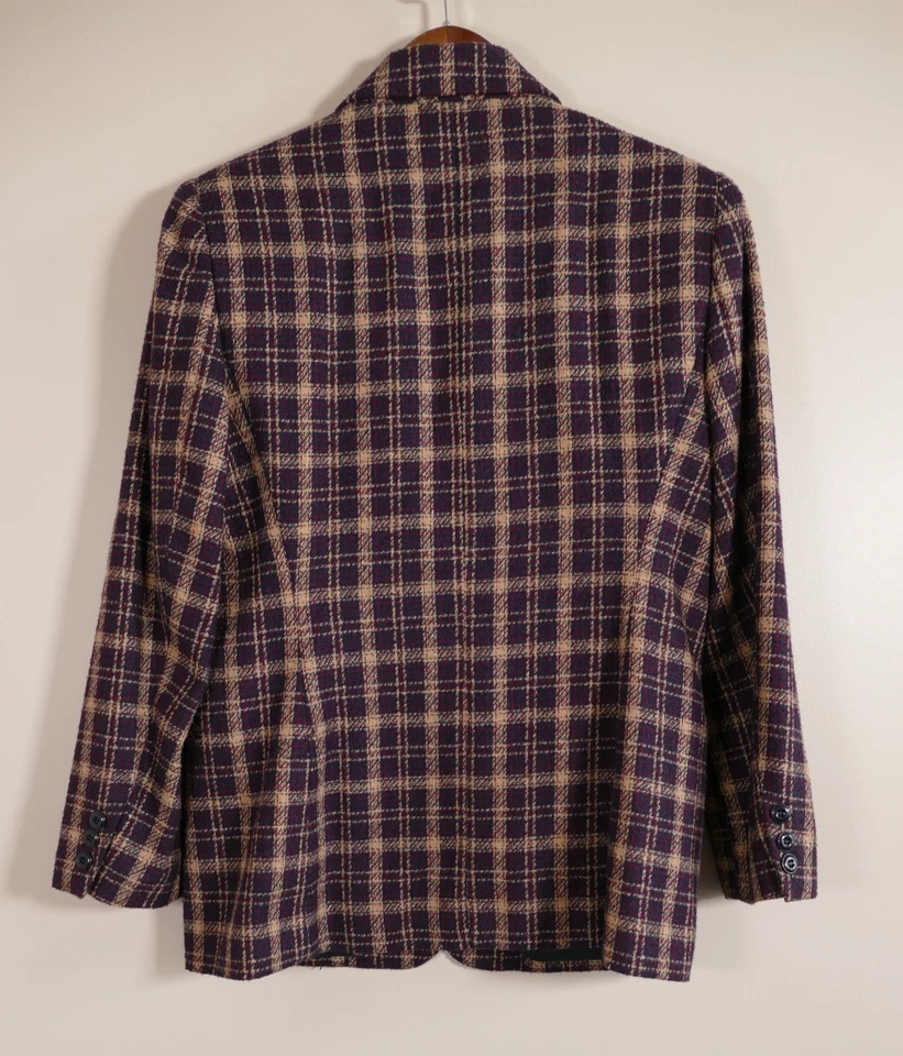 Blazer retro vintage Worthington a cuadros para mujer talla 6P Preppy Academia colegiala Foto 2 de 4