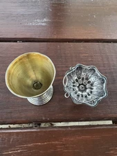 Vintage Christofle Silverplate Tea Strainer and Egg Cup France