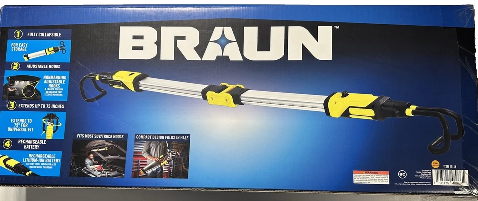 2000 Lumen Folding Underhood Work Light Rechargeable Li-Ion Mechanic Shop Light - Image 2 of 2