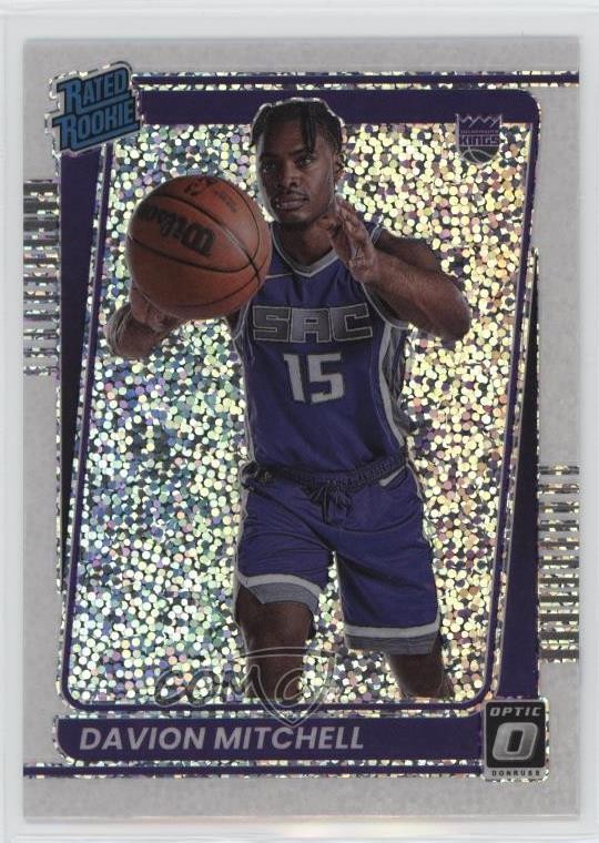 2021 Donruss Optic Rated White Sparkle Prizm Davion Mitchell #155 Rookie RC 06od