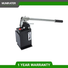 Hydraulic piston hand pump with valve for double acting cylinder 2.7 CID 3 Quart