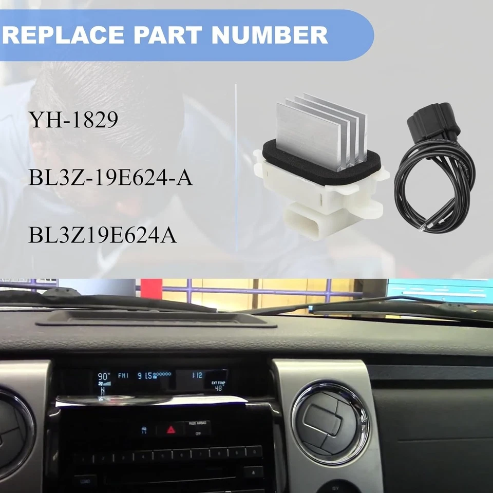 Resistencia soplador con arnés YH-1829 compatible con Ford Expedition 2010-2017 Foto 3 de 4