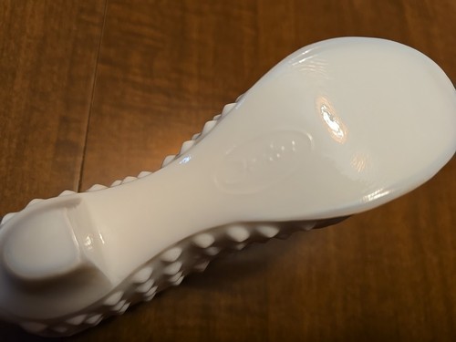 Vintage Fenton Milk Glass Hobnail Cat Head High Heel Shoe Slipper Trinket Rings - Picture 2 of 3