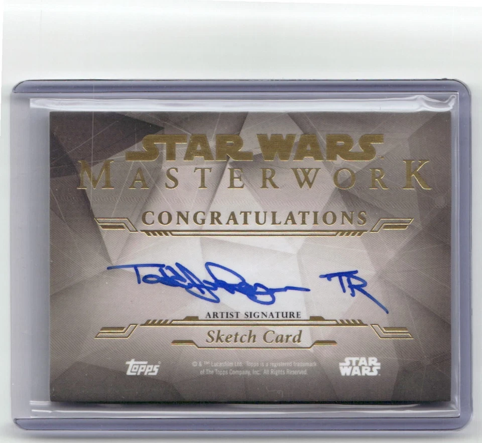 Darth Maul star wars masterworks 1/1 sketch card one of one - Image 2 of 2