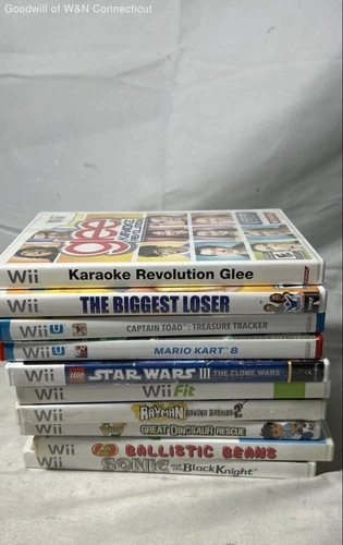 Mario Kart 8 Sonic Star Wars 10 Nintendo Wii & Wii U Game Lot