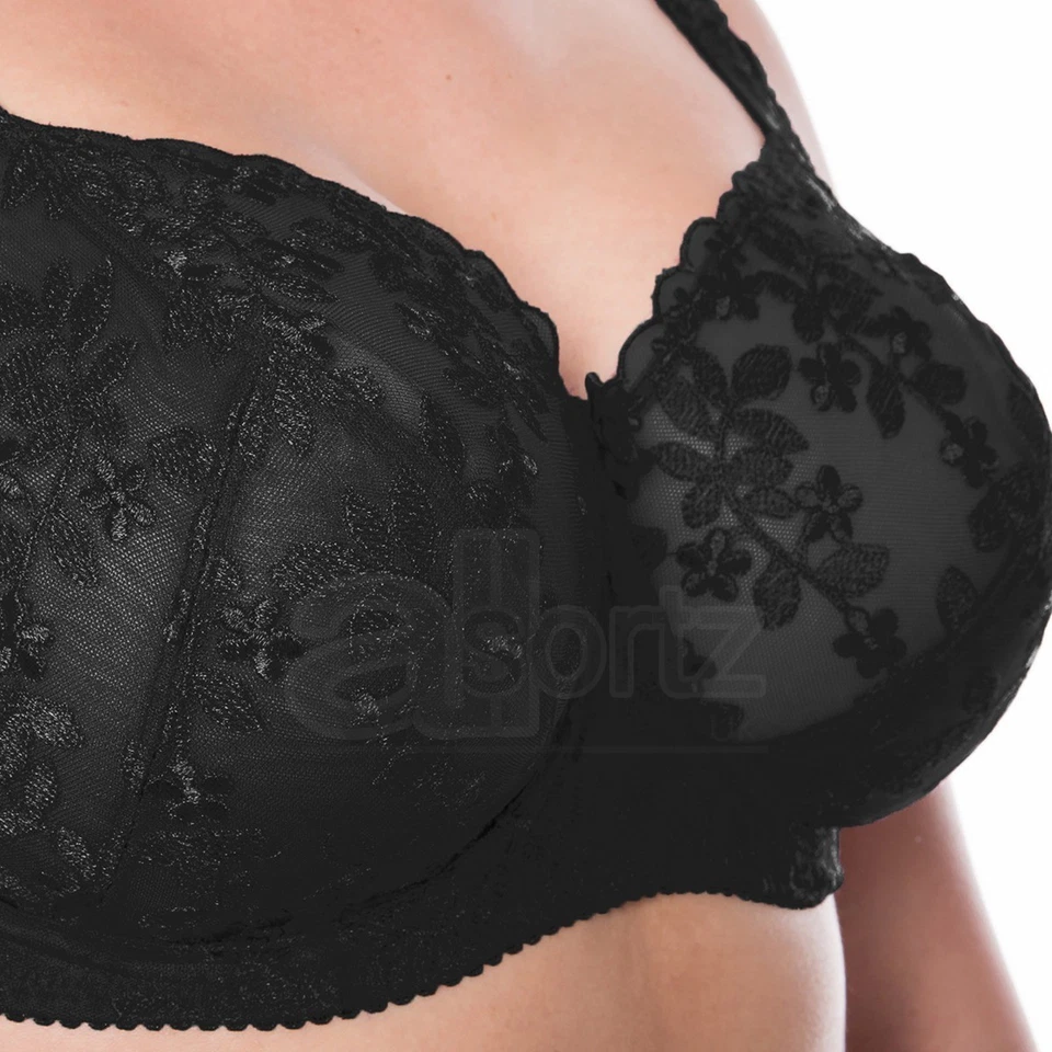 Ladies Gemm Full Cup Underwired Bra Plus Size Firm Hold Lace Large Pretty Uk New - Image 4 of 4