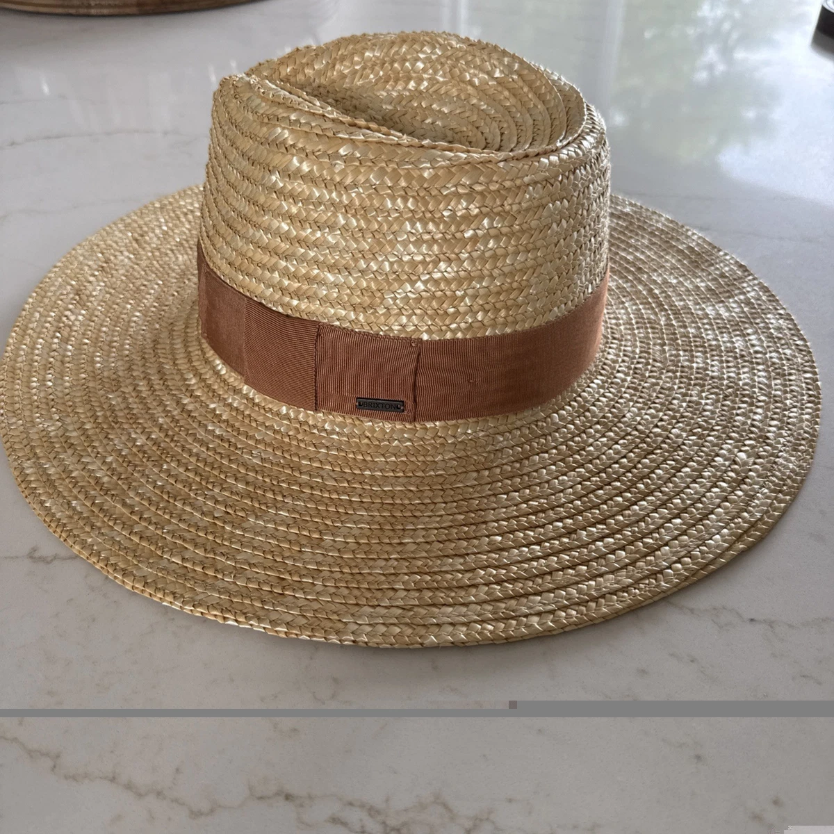 Brixton Woven Straw Hats Women Beige Vacay Beach Preppy Boho Size Small New Women main image 3
