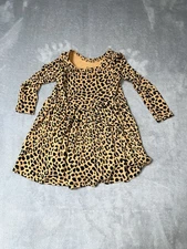 Little Sleepies Play Leopard Print Twirl Dress & Bodysuit Size 6-12 Months 