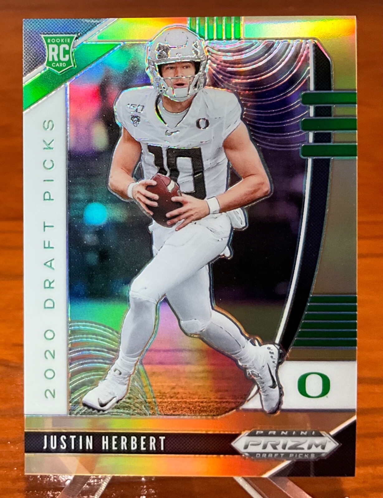 Justin Herbert 2020 PANINI PRIZM DP #102 NEON ORANGE PRIZM RC ROOKIE 026/149