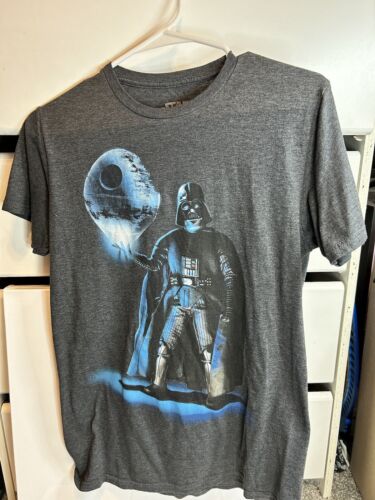 Star Wars Men's Darth Vader Death Star Shirt Size Medium Print T-Shirt - Afbeelding 1 van 3