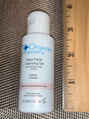 The Organic Pharmacy Rose Facial Cleansing Gel For All Skin Types 20ml NEW