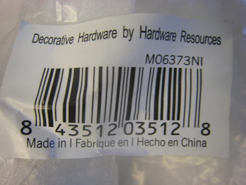 843512 Nickel Door/Drawer Pulls Cabinet, Furniture Hardware, M06373NI 3-3/4" C-C - Picture 4 of 6