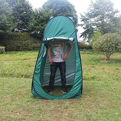 77" H 2 Person Large Space Pop Up Shower Privacy Shelter Tent with 3