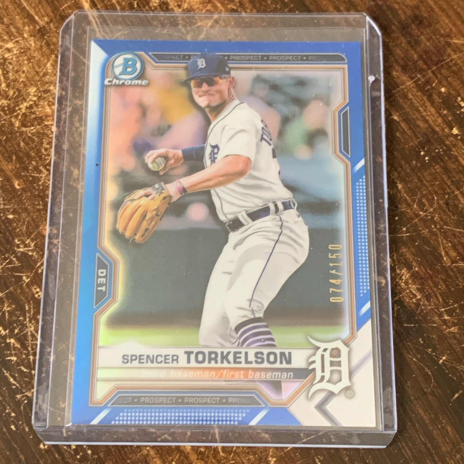 2021 Bowman Chrome Blue Refractor #/150 Spencer Torkelson BCP-187