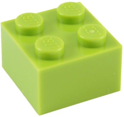 ②−2なおページ ☀️50x NEW LEGO 2x2 LIME GREEN Bricks (# 3003) BULK Parts City