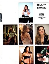 HILARY SWANK    CUSTOM TRADING CARD 6 CARDS  SET
