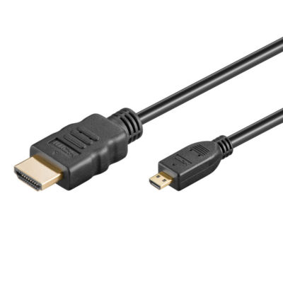 0,5m Micro HDMI Kabel mit Ethernet HDMI A auf Micro Type D Stecker FullHD 3D 4K
