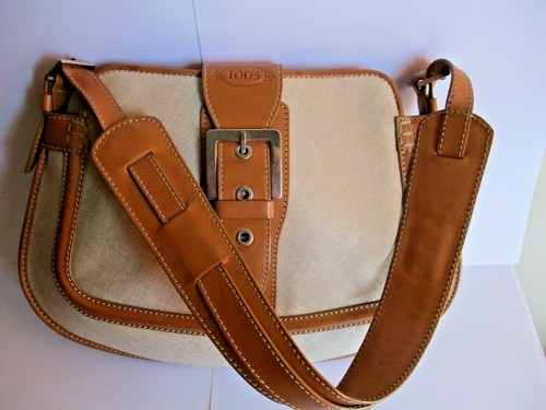Borsa originale Tod's in tela e vera pelle da portare a mano e a spalla |  eBay