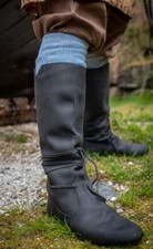 Wikinger Mittelalter LARP Stiefel Schuhe Ole Nubukleder schwarz oder braun