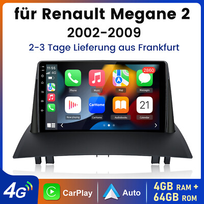 RADIO 2 DIN ANDROID 13 PER RENAULT MEGANE 2 BLUETOOTH NAVI USB MIRROR LINK WI-FI