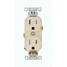 Leviton T5320-T 15 Amp 125 Volt Tamper Resistant Duplex Receptacle White Box/10
