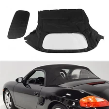 Black Convertible Soft Top Plastic Window Fit For 97 98 99 00 01 02 Model 986