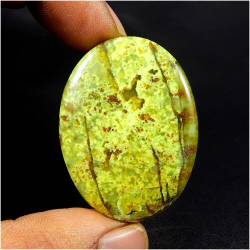 Green Opal Cabochon Oval Shape Natural Gemstone For Jewelry 38 Cts #9069 - Picture 1 of 7