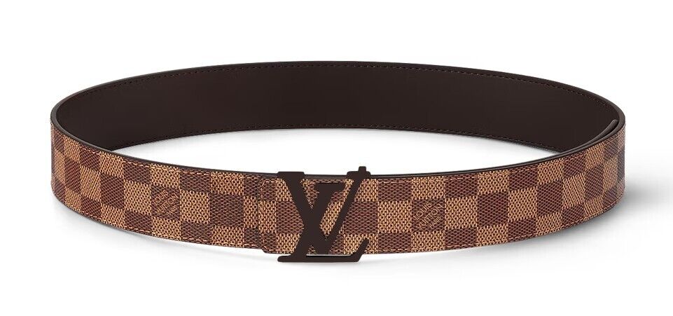 NEW LOUIS VUITTON LV Initiales Damier Ebene Canvas 40mm Belt NEW LOUIS VUITTON LV Initiales Damier Ebene Canvas 40mm Belt