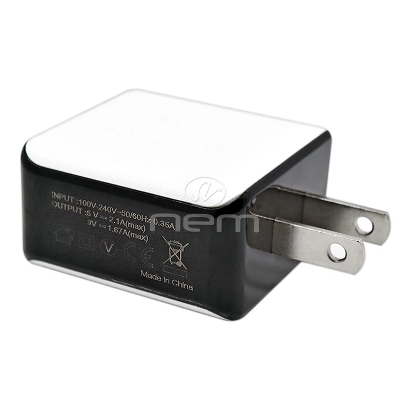 2.1A  Wall Travel AC Home Charger Adapter with White USB Type-C Data Sync Cable - Image 2 of 4