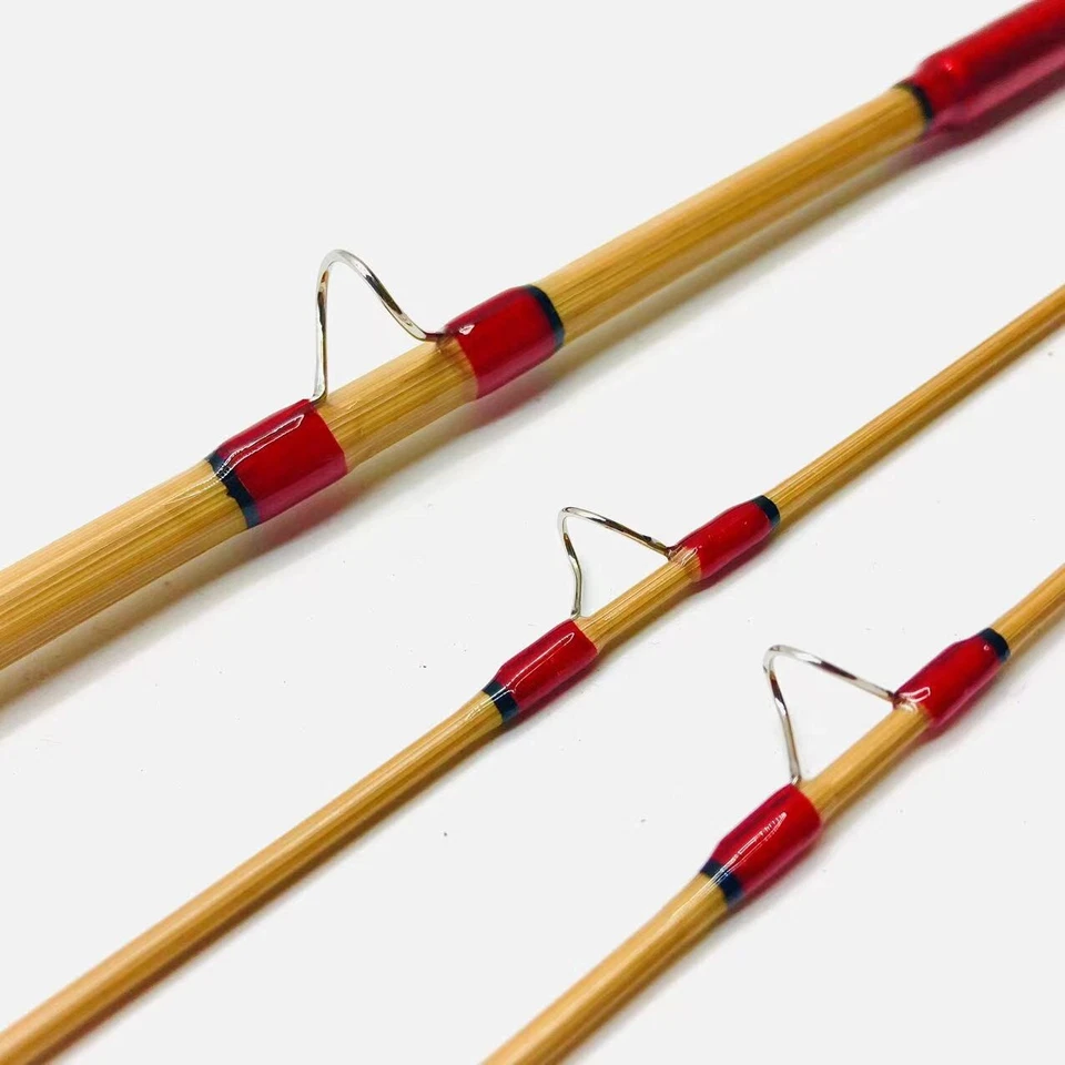 Cañas de pescar de bambú hechas a mano de 7'6"~5 con 2 secciones~2 puntas/mosca Foto 4 de 4