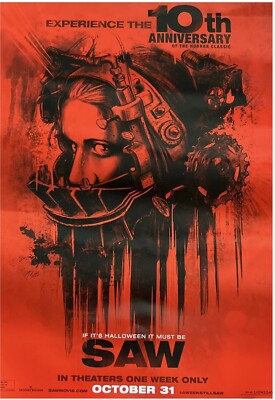 SAW 10th ANNIVERSARY 13.5x20 Original Promo Movie Poster 2014 Rare