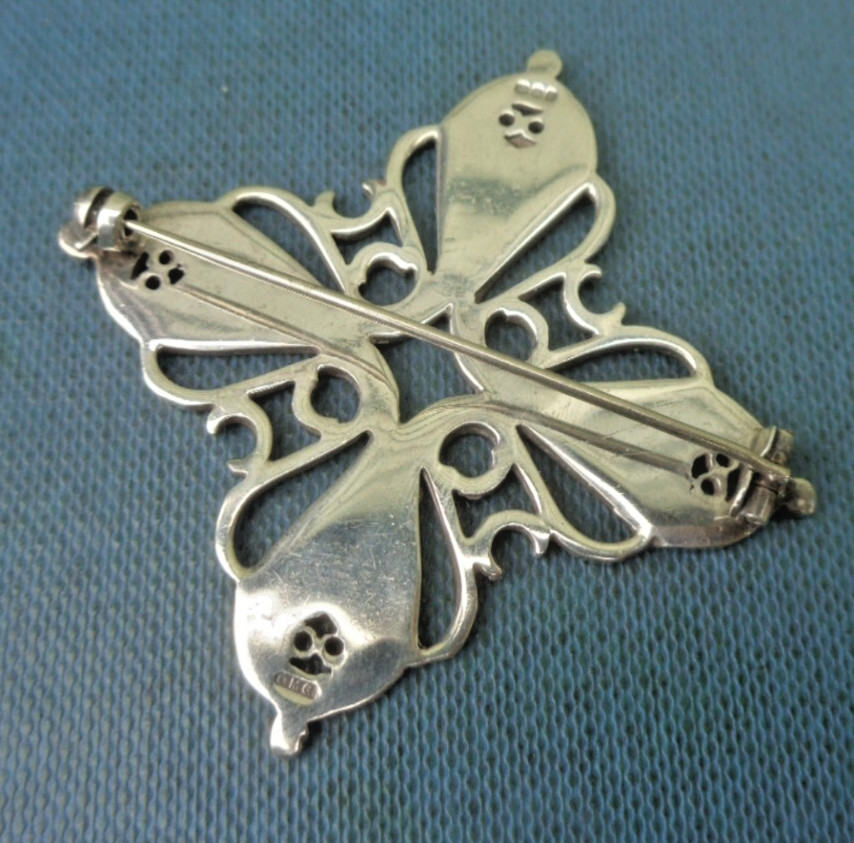 Ola Gorie Orkney Brooch LARGE Scottish Stg. Silver EARLY Finnish Design h/m 1972 thumbnail 10