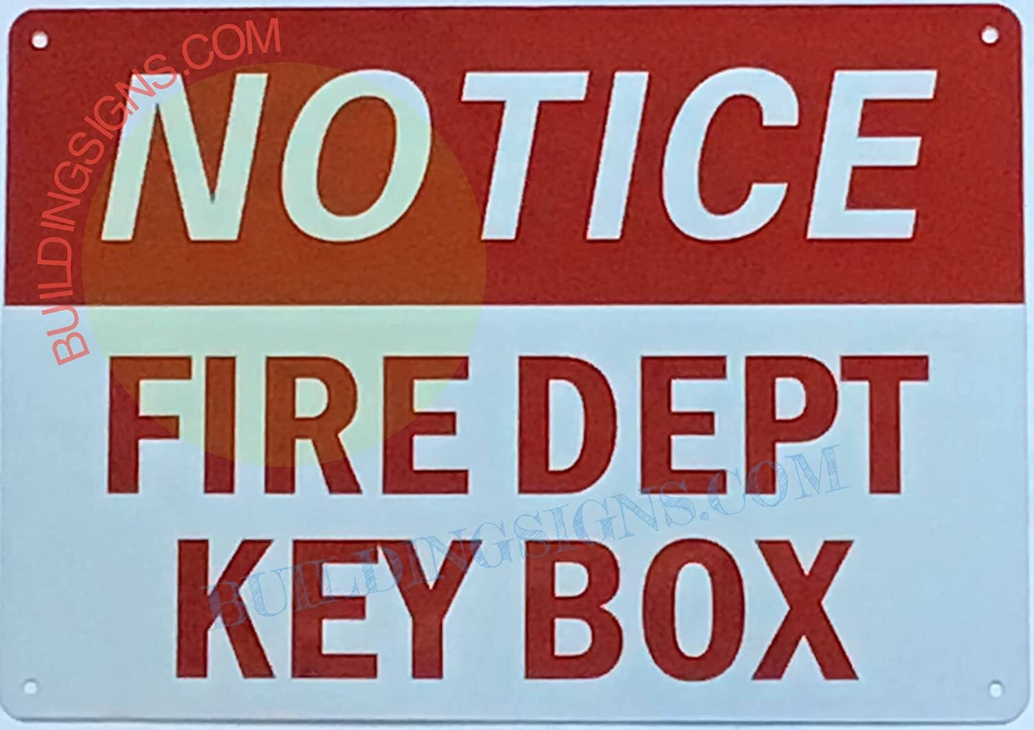 NOTICE FIRE DEPARTMENT KEY BOX SIGN (REFLECTIVE, ALUMINUM) eBay