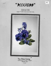 The Silver Lining ~Peekabook(African Violets)~counted Cross Stitch Chart Pack