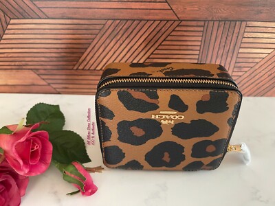 NWT Coach C8081G Large Jewelry Box With Leopard Print in Light