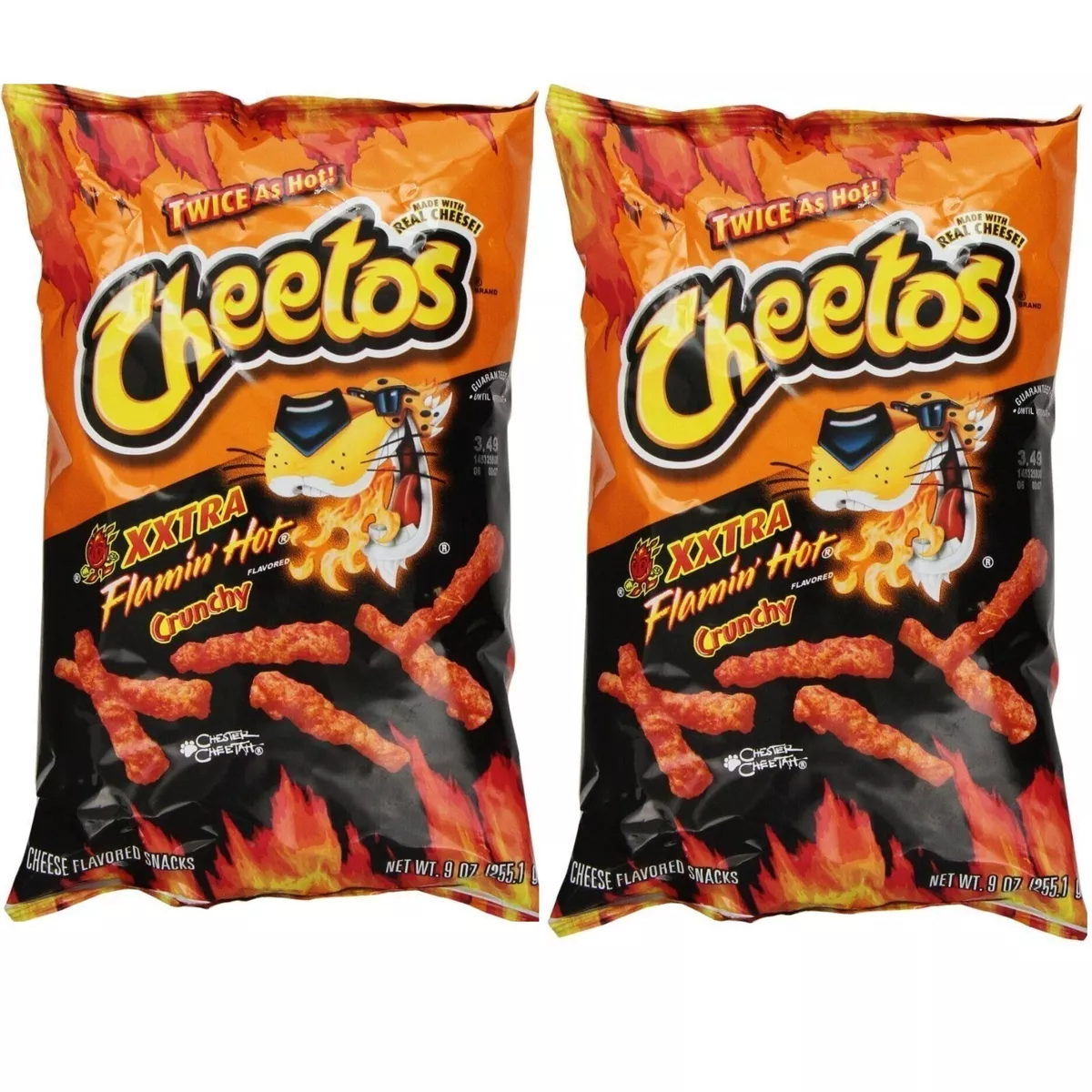 Cheetos Crunchy XXTRA Flamin' HotCheese Flavored Snack Chips, 8.5 oz Bag