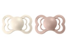 Bibs Supreme 2pk Silicone Pacifier 6-18 Months Ivory/Blush