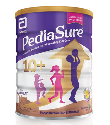 2 Cans Abbott Pedia Sure 10+ Chocolate 10-15 Yrs Old Optiheight Increase 850g