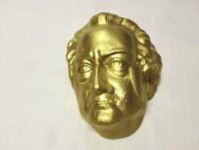 Goethe Büste Figur Kopf Messing Wandbild Unikat Dichter antik unkaputtbar edel