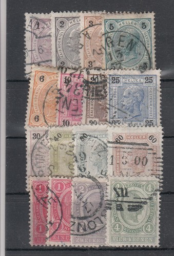 Österreich Nr. 69-83, gest., mehrfach vorhanden